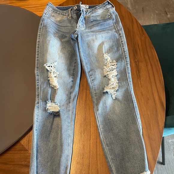G by Guess Denim - G by Guess Distressed Light Blue Jeans size 24